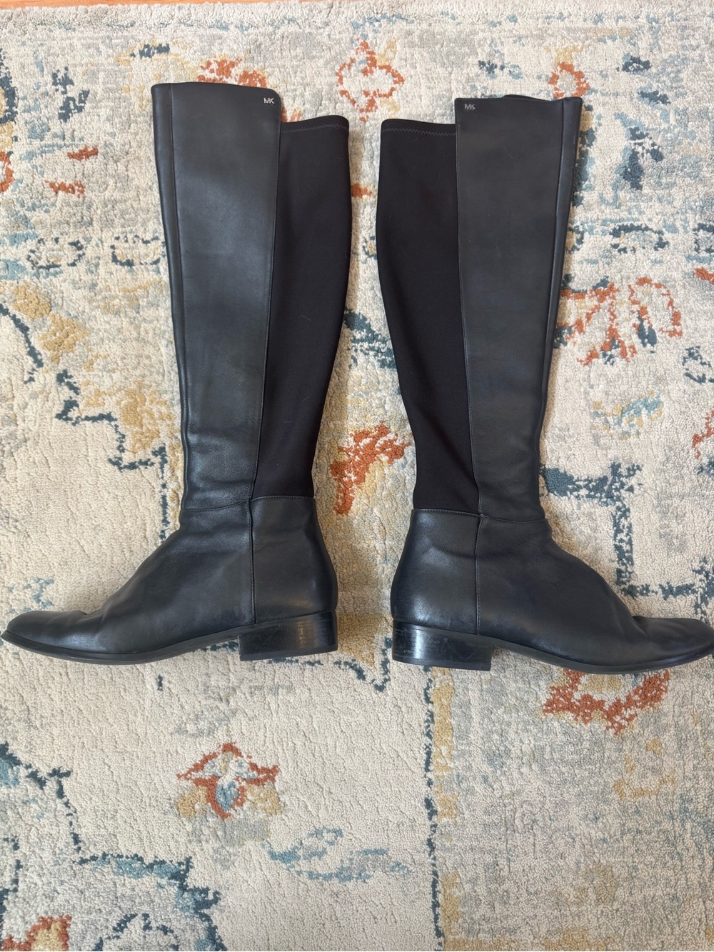 MK Black Zip Detail Tall Boots